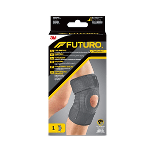 Futuro Comfort Rodillera - Ajustable (27.9 - 55.9cm) - Transpirable - Aisla la Humedad - Elastico - Color Gris Oscuro