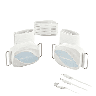 Innovagoods Bubratt Cinturon Masajeador Vibratorio - 18W - Cable 130cm - 4500rpm - Cierre con Velcro - Color Blanco y Azul