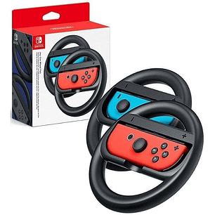 Nintendo Pack de 2 Volantes para Joy-Con - Mejor Agarre - Inmersion en Juegos de Carreras - No Incluye Mandos - Color Rojo y Azul