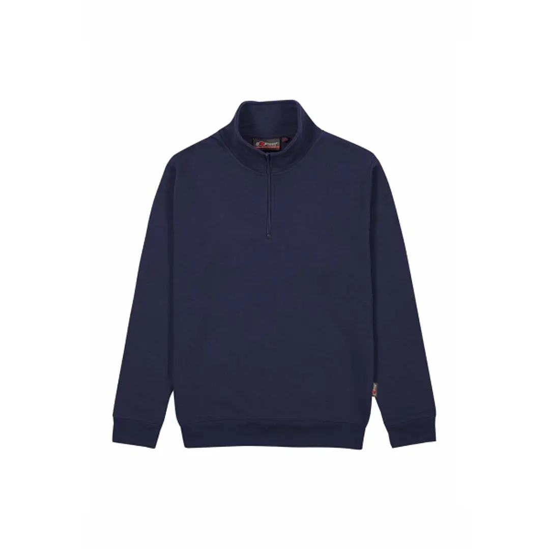 Upower Tautra Sudadera de Trabajo Confortable y Duradera - Talla 2XL - Polialgodon Perchado, Media Cremallera, Cuello Ajustable, Detalles en Canale El 1