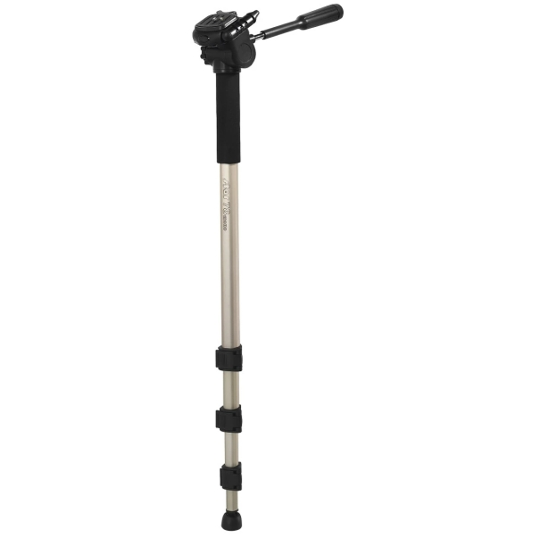 Hama Star 78 Mono Monopie Telescopico para Camara - Peso Max 4kg - Altura Ajustable hasta 176cm - Aluminio - Soporte de Liberacion Rapida - Cabezal de 1