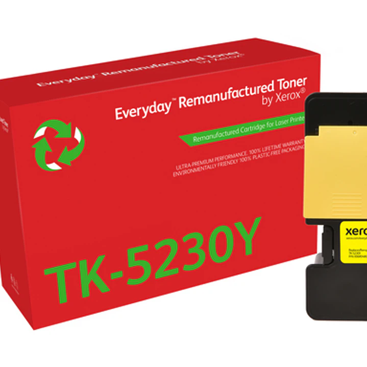 Xerox Everyday Kyocera TK5220/TK5230 Amarillo Cartucho de Toner Remanufacturado - Reemplaza 1T02R9ANL1/1T02R9ANL0/TK5220Y/TK5230Y 1