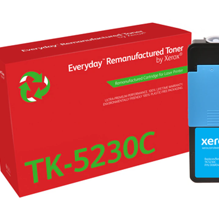Xerox Everyday Kyocera TK5220/TK5230 Cyan Cartucho de Toner Remanufacturado - Reemplaza 1T02R9CNL1/1T02R9CNL0/TK5220C/TK5230C 1