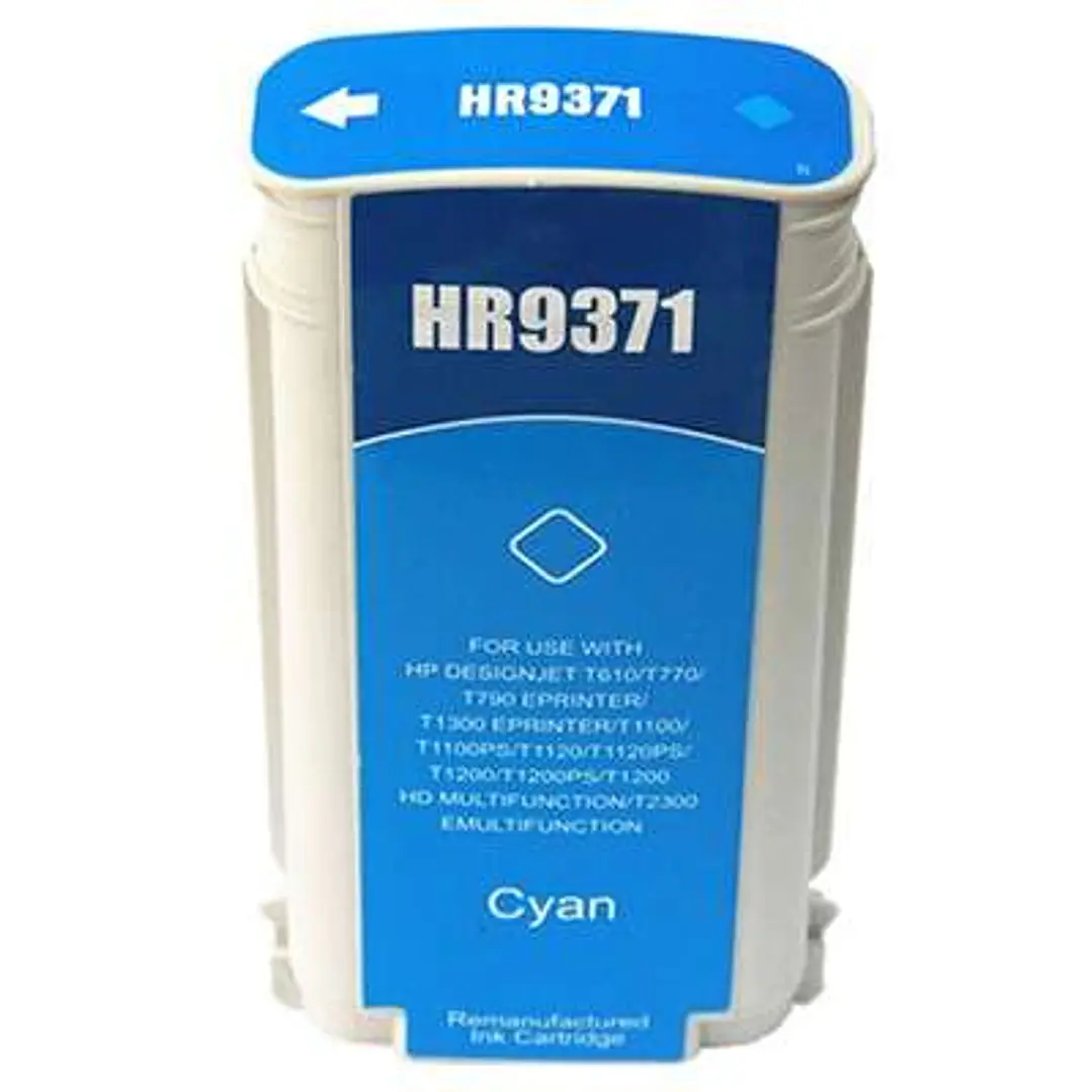 Generico HP 72 Cyan Cartucho de Tinta - Reemplaza C9371A 1