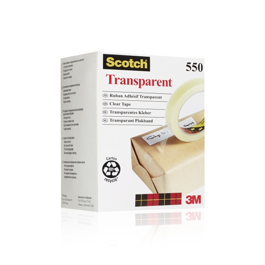 Scotch Pack de 8 Cintas Adhesivas 19mm x 66m - Transparente 1