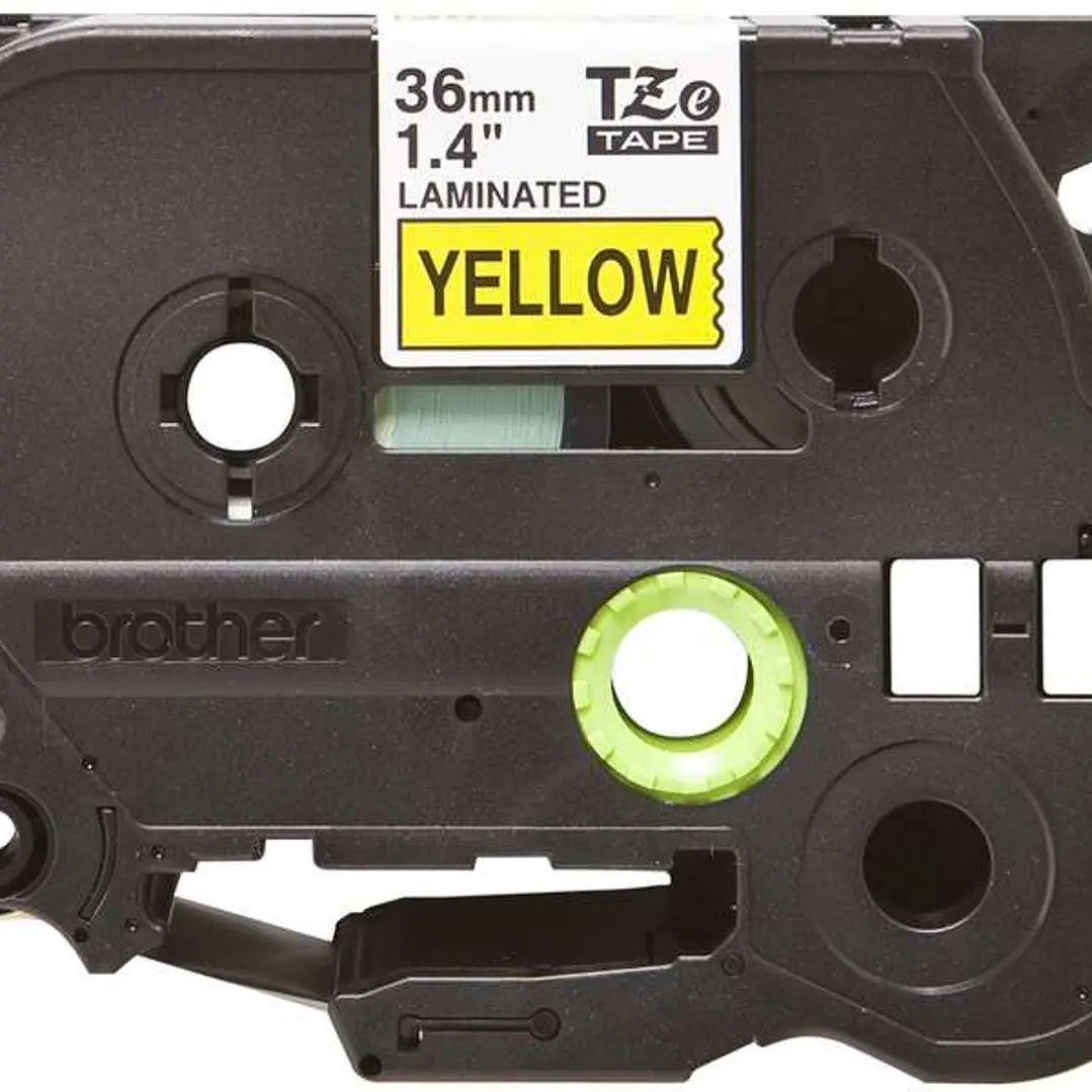 Brother TZe661 Cinta Laminada Original de Etiquetas - Texto negro sobre fondo amarillo - Ancho 36mm x 8 metros 1