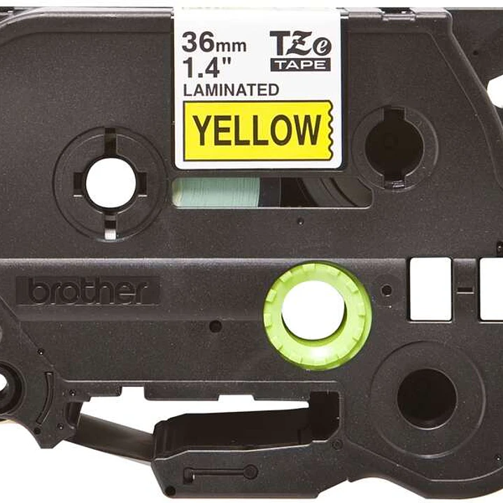 Brother TZe661 Cinta Laminada Original de Etiquetas - Texto negro sobre fondo amarillo - Ancho 36mm x 8 metros 1