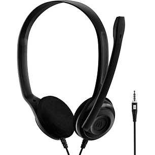 Epos PC 5 Chat Auriculares Estereo con Microfono - Jack 3.5mm - Cable de 2m - Color Negro