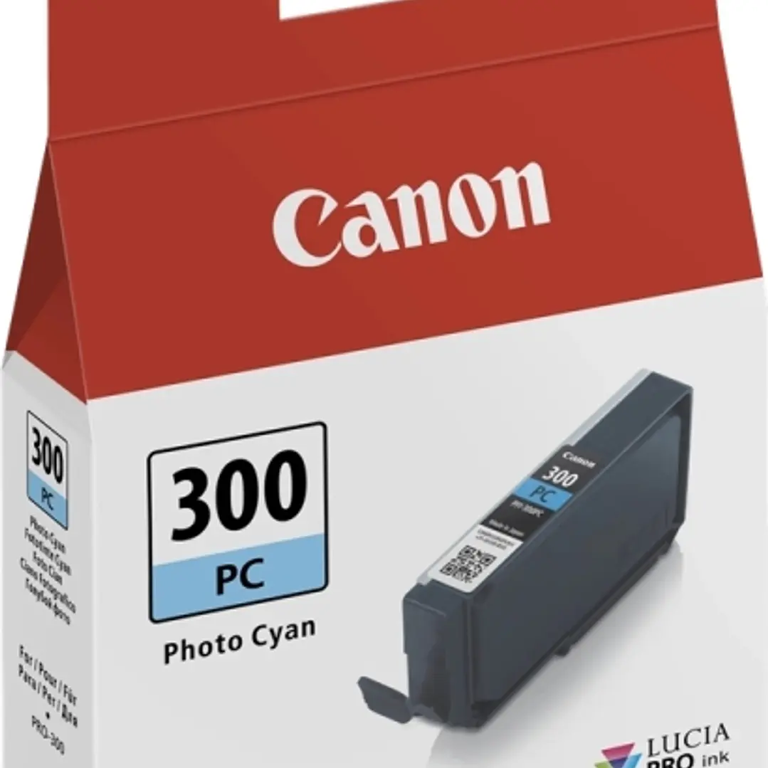 Canon PFI300 Cyan Photo Cartucho de Tinta Original - 4197C001/PFI300PC 1