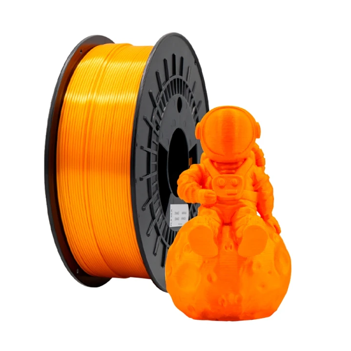 Filamento 3D PLA SILK - Diametro 1.75mm - Bobina 1kg - Color Naranja 1
