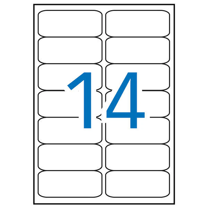 Apli Etiquetas Blancas Permanentes 99.1 x 38.1mm 100 Hojas 1