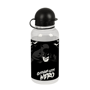 Safta Batman Hero Botella de 500ml - PVC sin BPA - Cierre Hermetico a Presion - Valvula de Salida de Agua - Tapon Roscado - 69x180mm - Color Negro