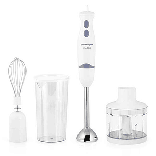 Orbegozo BT 1320 Batidora-Picadora Versatil - Potente Motor 400W - Hoja de Acero Inoxidable - Mango Ergonomico - Vaso Mezclador 600ml - Picador Univer