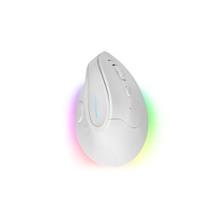 Mars Gaming MM-SK Raton Gaming Inalambrico Vertical para Diestros - Sensor 8400dpi - Bluetooth 5.1 - RF 2.4Ghz - Switches HUANO - Iluminacion RGB - 10 1