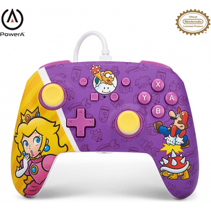 PowerA Mando con Cable Enhanced para Nintendo Switch - Princess Peach Battle