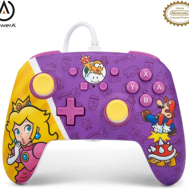 PowerA Mando con Cable Enhanced para Nintendo Switch - Princess Peach Battle 1