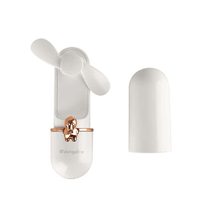 Orbegozo HF 2500 Ventilador de Mano Elegancia Portatil - 2 Velocidades de Ventilacion - Diseño Compacto y Elegante -Funda Protectora Incluida - Carga 