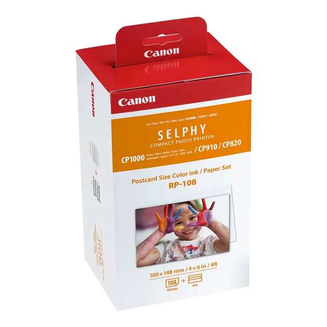 Canon RP-108 Value Pack Original - 2x Kits de Tinta de 54 Impresiones - 108 Hojas de Papel Foto 100x148 mm (4x6