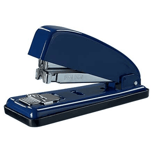 Petrus 226 Grapadora Metalica + Caja de 200 Grapas - Hasta 30 Hojas - Grapado Cerrado, Abierto y Clavado - Color Azul