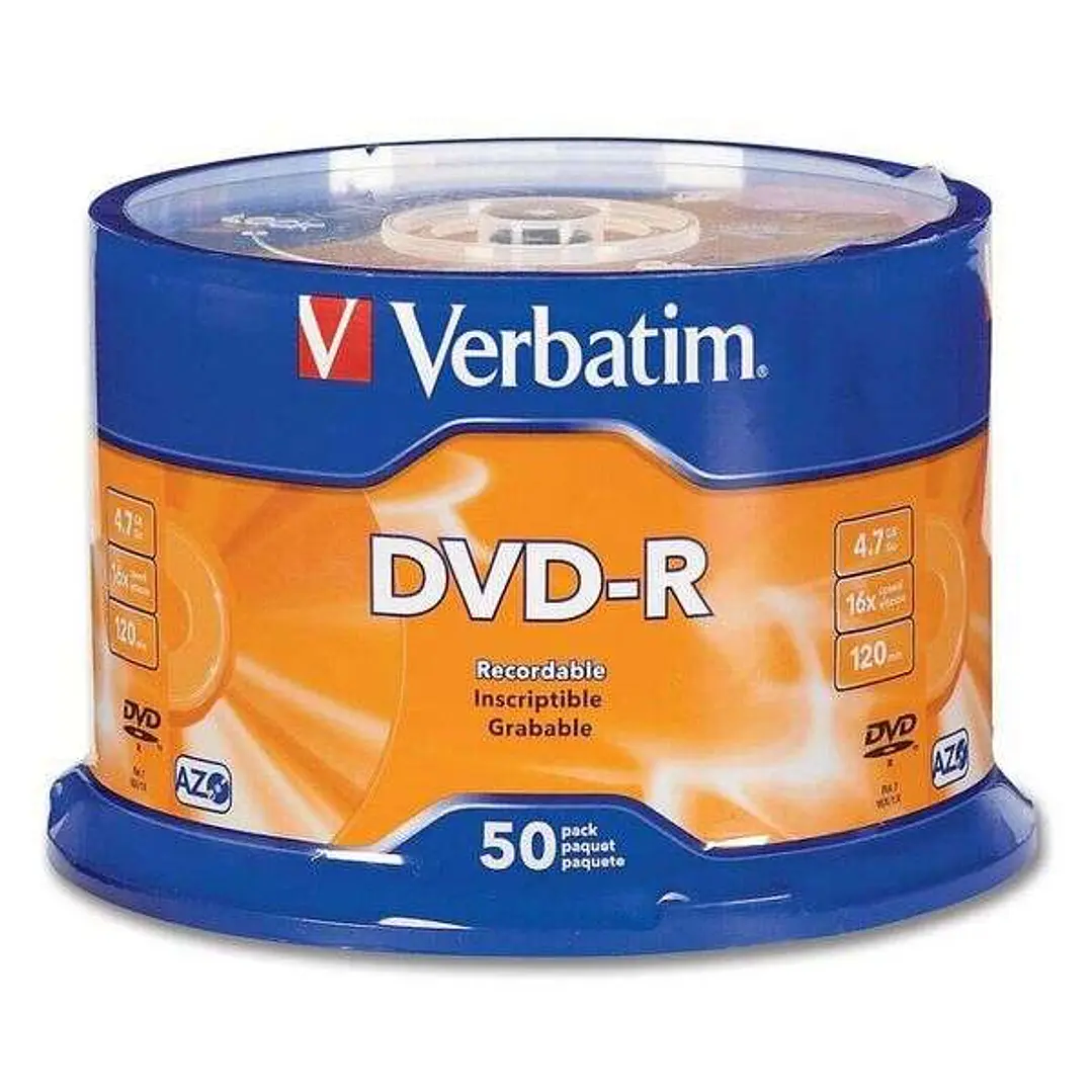 Verbatim DVD-R 16x 4.7GB (Tarrina 50 Uds) 1