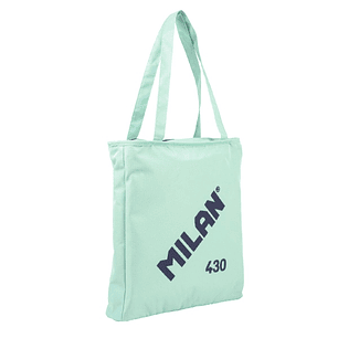 Milan Coleccion 430 Bolso Shopper 7.5L - Tamaño 38x36x6,5cm - Asa Larga 27cm - Tejido 'ripstop' - Color Verde