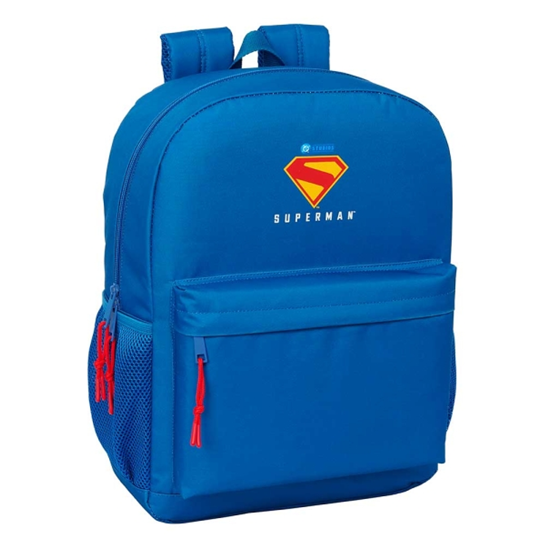 Safta Superman Mochila Adaptable a Carro - Cremallera Doble - Hombreras Acolchadas - Espacio de 18L - Bolsillo Frontal - Asa Superior - 320x140x430mm  1