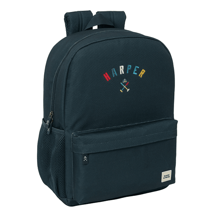 Safta Harper and Neyer Mochila Adaptable a Carro - Tirador Doble - Hombreras Ergonomicas - Bolsillo Frontal - Asa Superior - 18L - 320x140x430mm - Col 1