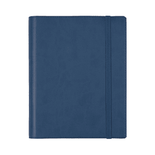 Finocam Duoband Agenda con Bloc de Notas - Anual 2026 - Formato E10 - 168x15x226mm - Semana Vista Horizontal - Color Azul