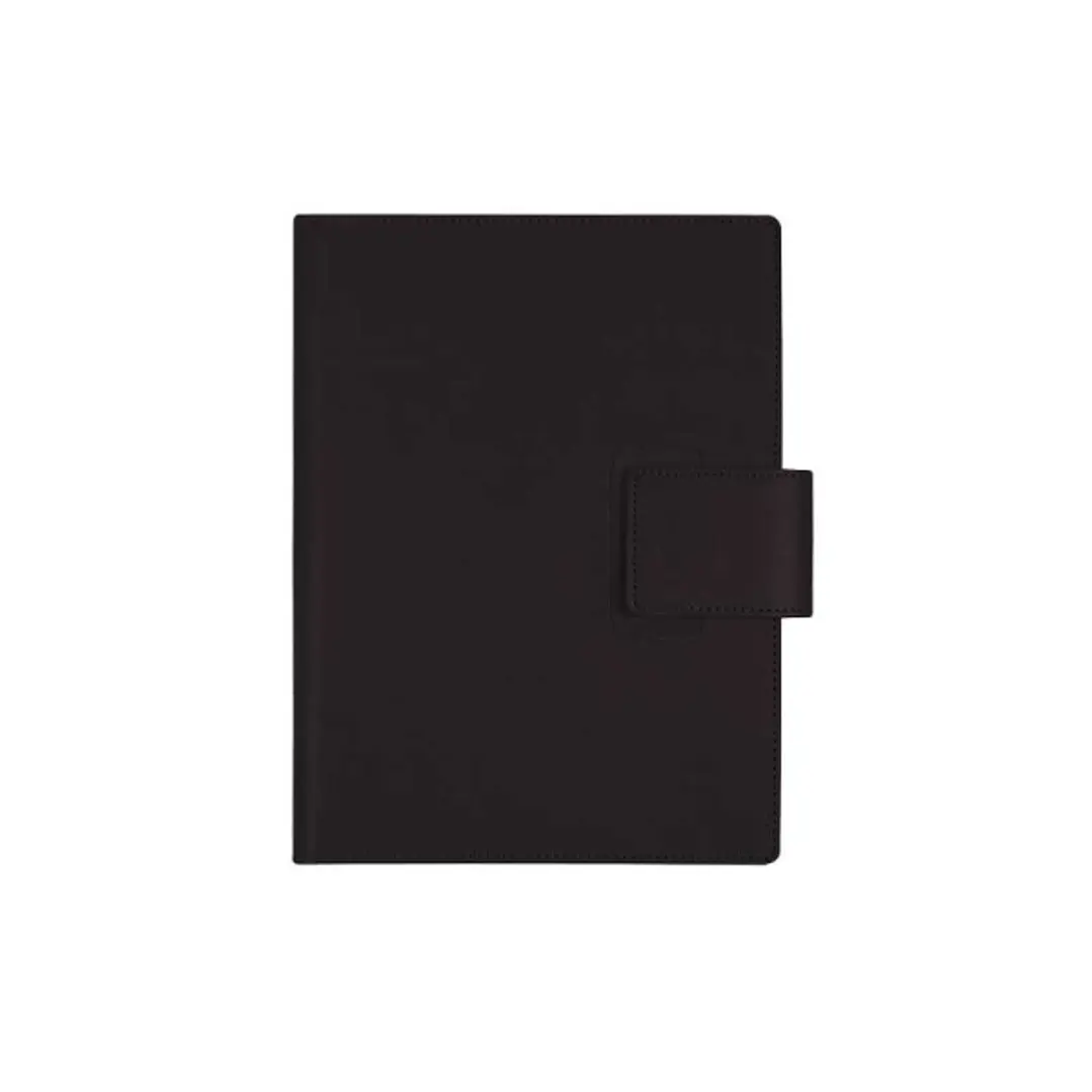 Finocam Duouno Agenda de Espiral - Bolsillo Interior - Anilla Portaboligrafo - Formato E10 - 155x212mm - Semana Vista Horizontal - Color Negro 1