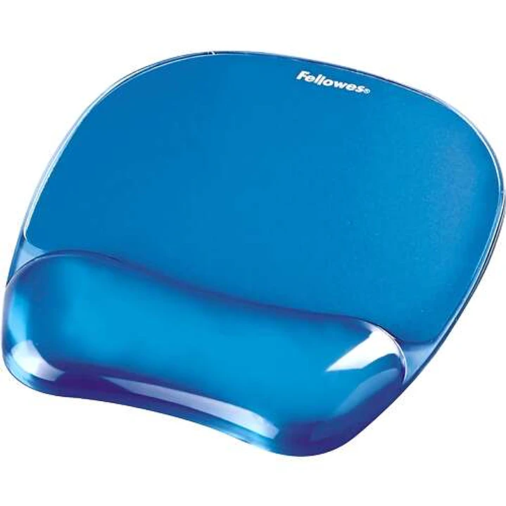Fellowes Crystal Alfombrilla con Reposamuñecas de Gel - Resistente a las Manchas - 20x23cm - Color Azul 1