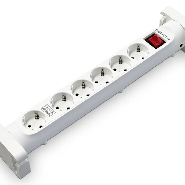 Salicru Regleta SPS SAFE 6S Protectores Electricos Activos de Ultima Generacion - 6 Tomas Schuko - Color Blanco 1