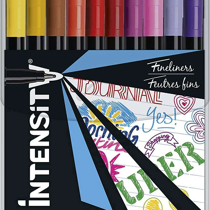 Bic Intensity Fine Pack de 20 Rotuladores - Punta Fina de 0.8mm - Trazo de 0.4mm - Tinta con Base de Agua - Colores Surtidos 1