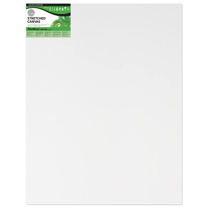 Daler Rowney Simply Bastidor Entelado - 60x90cm - Imprimacion Triple - Grano Medio - 100% Algodon sin Acido - 250g - Color Blanco 1