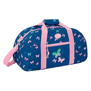 Safta Blackfit8 Mariposas Bolsa de Deporte - Bolsillo Frontal - Bandolera Ajustable - Tirador Doble - Tacos Protectores en Base - Fondo Extraible - 26