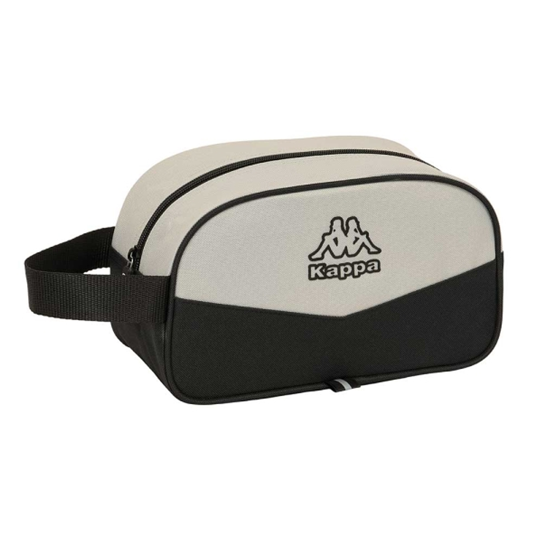 Safta Kappa Grey Neceser de 5L - Cremallera - Asa Lateral - Adapatable a Carro - 260x120x150mm - Color Negro y Gris 1