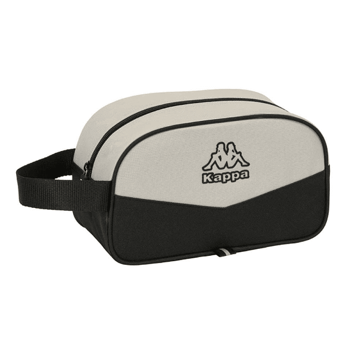 Safta Kappa Grey Neceser de 5L - Cremallera - Asa Lateral - Adapatable a Carro - 260x120x150mm - Color Negro y Gris 1