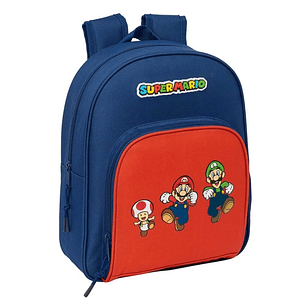 Safta Super Mario Mamma Mia Mochila Infantil - Adaptable a Carro - Portabotellas - Hombreras Acolchadas - Bolsillo Frontal - Asa Superior - 9.5L - 280