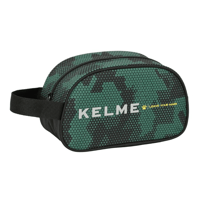 Safta Kelme Camo Neceser de 5L - Cremallera - Asa Lateral - Adapatable a Carro - 260x120x150mm - Color Verde Camuflaje 1