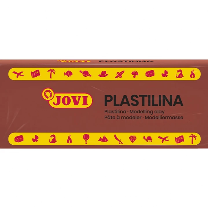 Jovi Caja de 15 Pastillas de Plastilina 150gr - 100% Vegetal - Muy Moldeable - No Se Seca - Sin Gluten - Libre de Alergenos - No Toxica - Color Marron 1