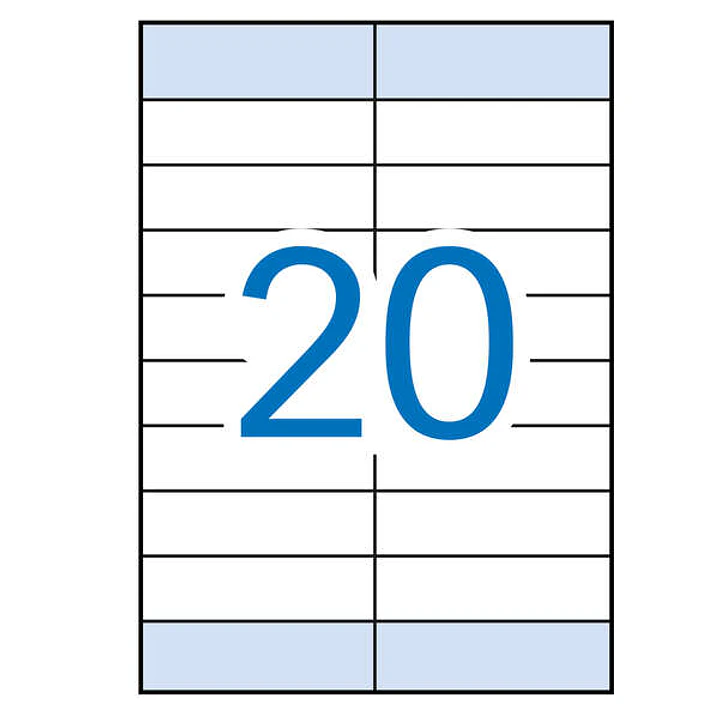 Apli Etiquetas Blancas Permanentes 105.0 x 28.75mm 100 Hojas 1