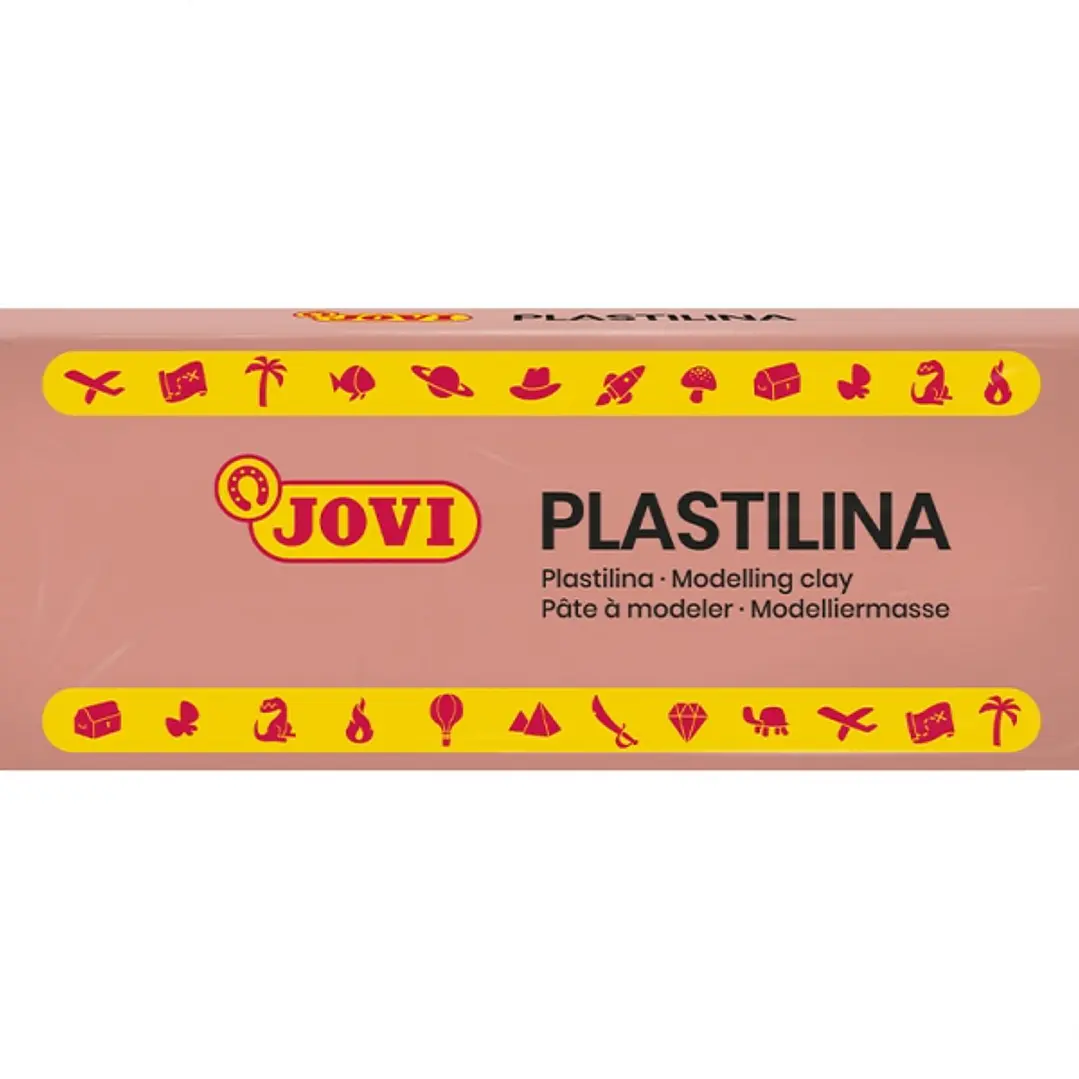 Jovi Caja de 15 Pastillas de Plastilina 150gr - Pasta Vegetal para Modelar - No Endurece - Sin Gluten - Inocua y Segura - Color Beige 1