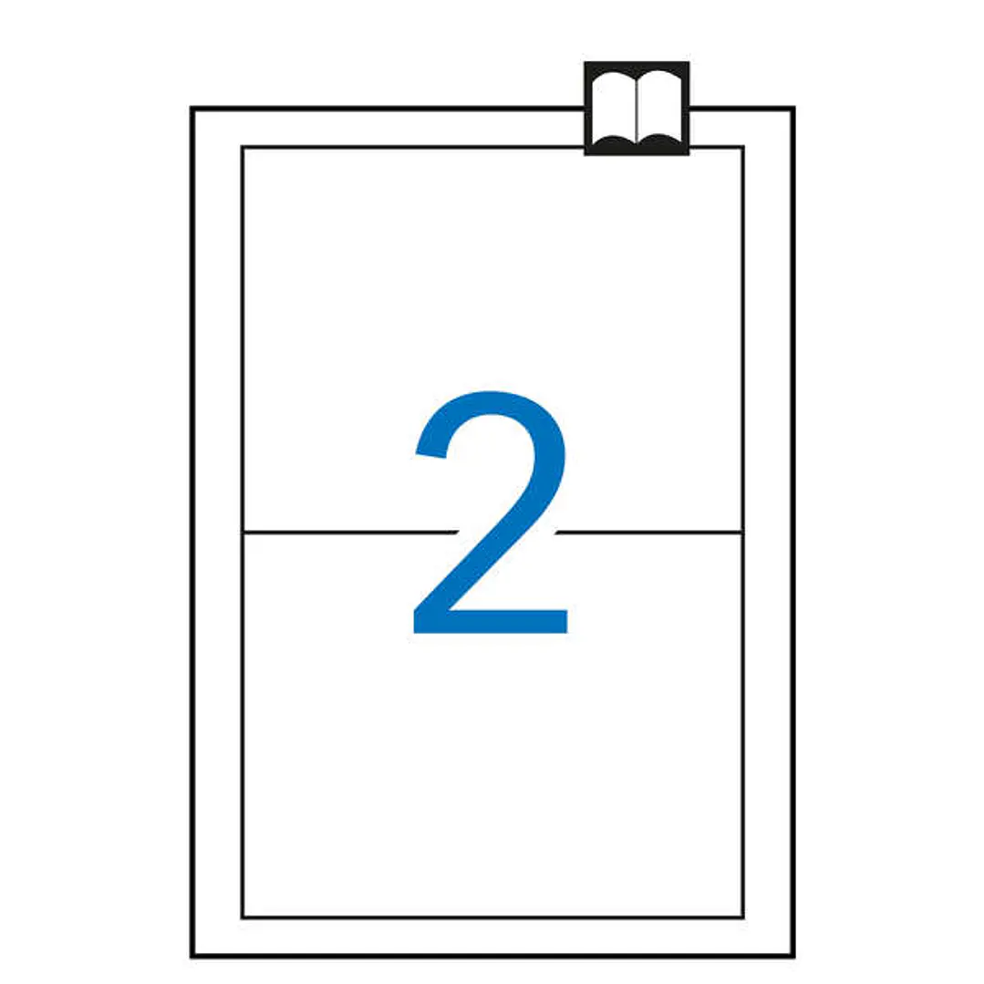 Apli Etiquetas Blancas Permanentes 175.0 x 135.0mm 100 Hojas 1