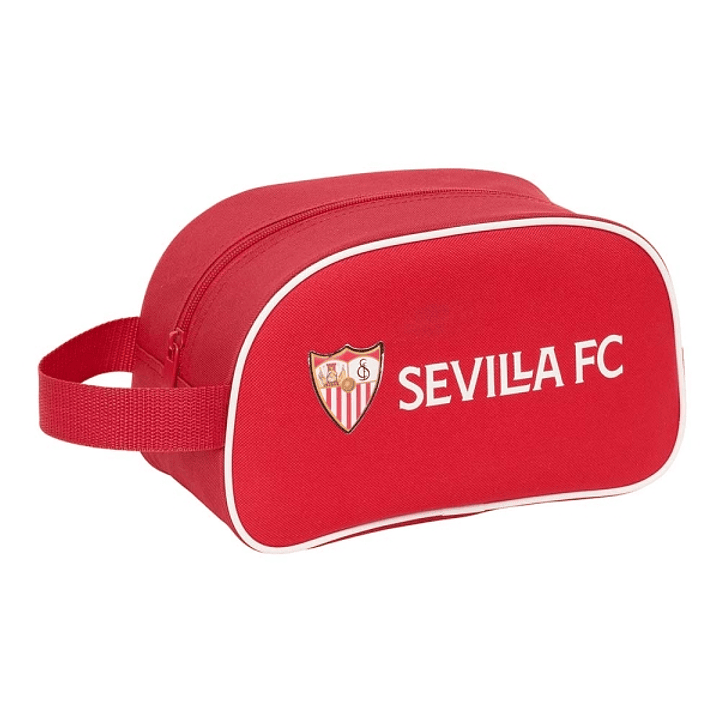 Safta Sevilla FC Neceser de 5L - Cremallera - Asa Lateral - Adapatable a Carro - 260x120x150mm - Color Rojo 1