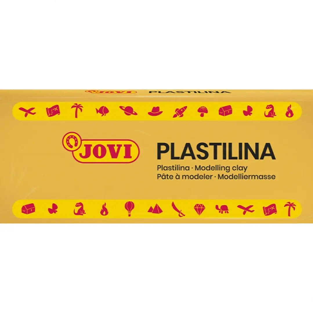 Jovi Caja de 15 Pastillas de Plastilina 150gr - 100% Vegetal - Muy Moldeable - No Se Seca - Sin Gluten - Inocua y No Toxica - Color Amarillo Oscuro 1