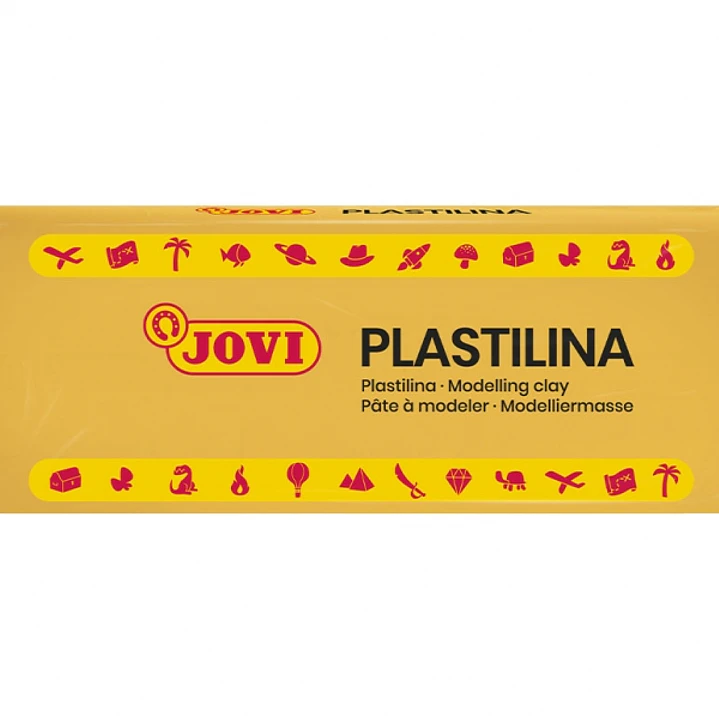 Jovi Caja de 15 Pastillas de Plastilina 150gr - 100% Vegetal - Muy Moldeable - No Se Seca - Sin Gluten - Inocua y No Toxica - Color Amarillo Oscuro 1