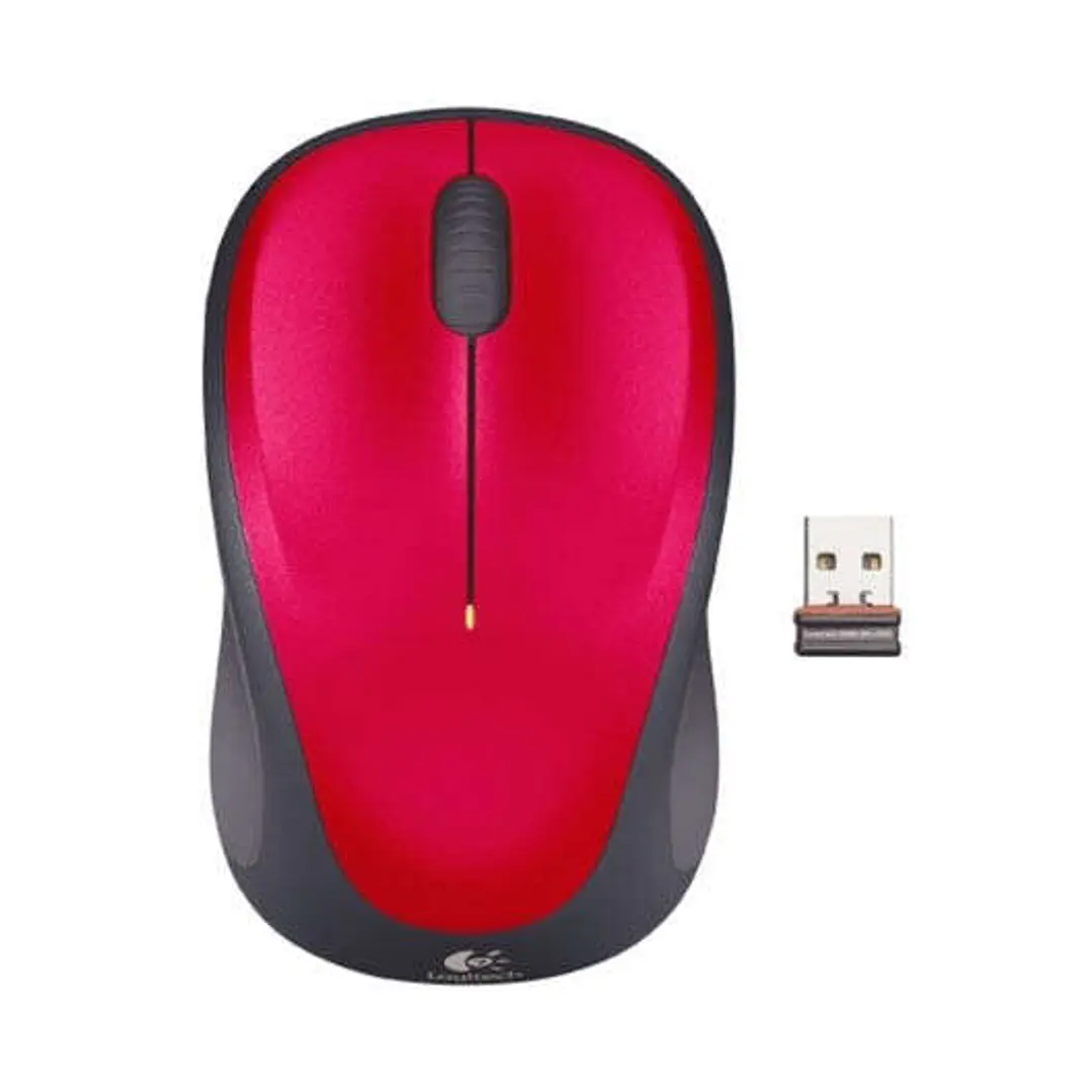 Logitech M235 Raton Inalambrico 1000dpi - 3 Botones - Uso Ambidiestro - Color Rojo 1