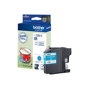 Brother LC22U Cyan Cartucho de Tinta Original - LC22UCBP