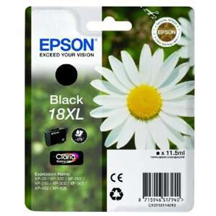 Epson T1811 (18XL) Negro Cartucho de Tinta Original - C13T18114012 1