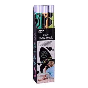 Apli Expositor Pizarras Negras y Adhesivas con Formas de Animales - Medida 100x60cm - 6 Modelos Diferentes - Adhesivo Removible - Recurso Didactico y 