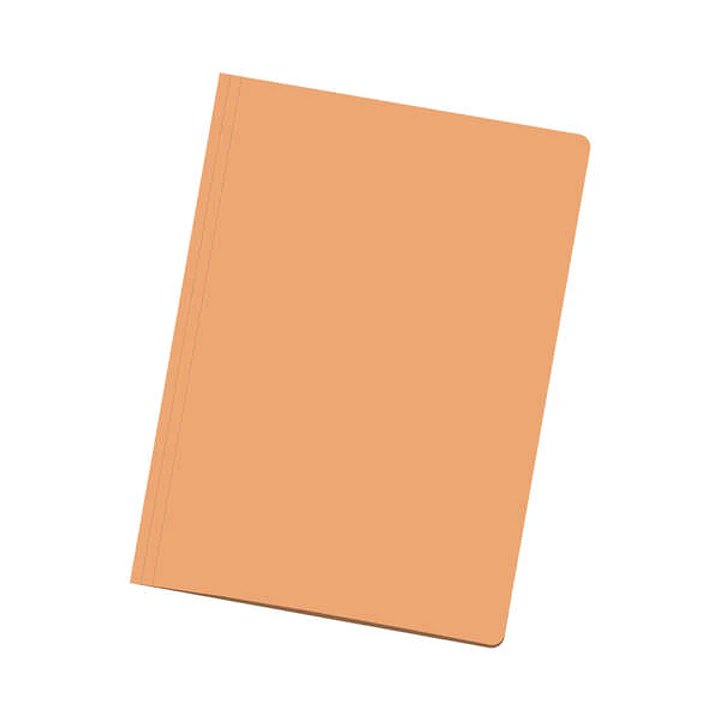 Dohe Pack de 50 Subcarpetas de Cartulina - Tamaño Folio - Ranura para Fastener - Color Naranja Claro 1